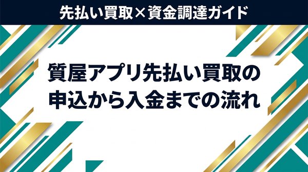 質屋アプリ先払い買取の申込から入金までの流れ